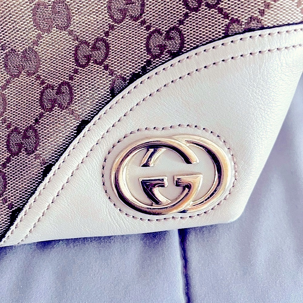 Gucci New Britt Canvas Coated Monogram Tote - Picture 3 of 6